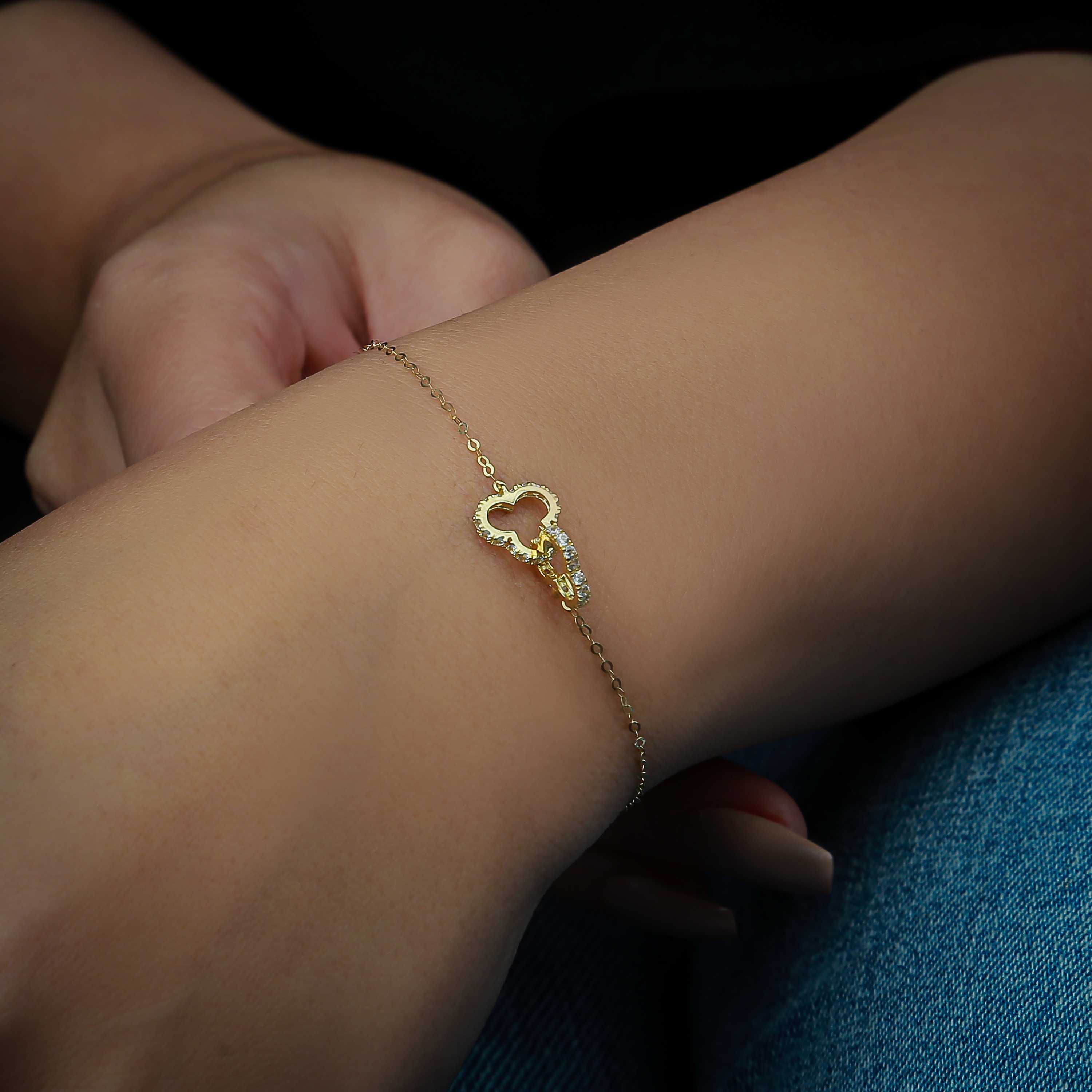18 karat gold bracelet, made in Turkey - (H-0645)